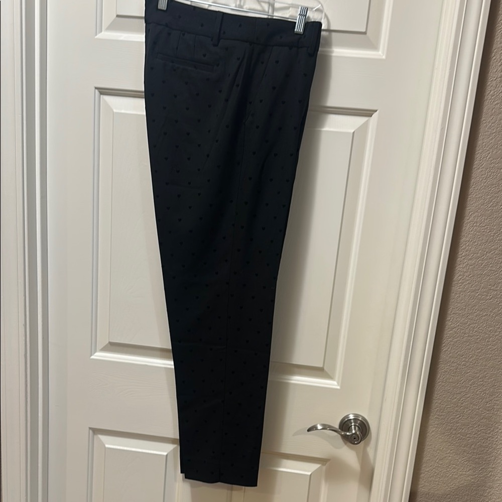 Talbots Black Pants with velvet details